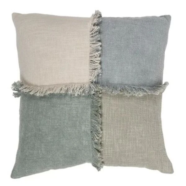 Multi Green Calmille Cotton Cushion - 50cm x 50cm