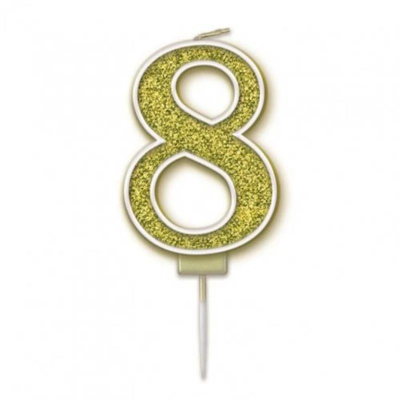 Sparkling Fizz Gold #8 Candle - 7.5cm