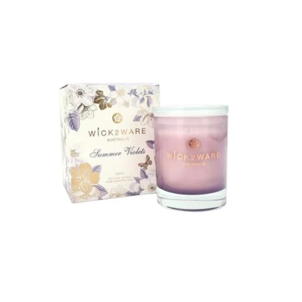 Wick2ware Summer Violet Soy Candle Jar - 260g