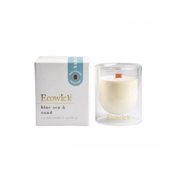 Ecowick Blue Sea & Sand Soy Wax Candle - 340g