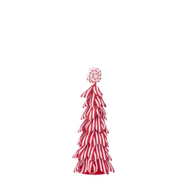Red & White Polyresin Candy Cane Tree - 14cm x 33cm