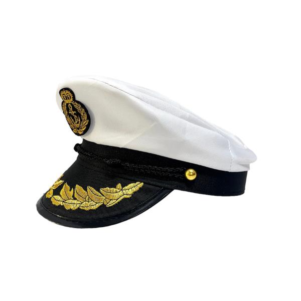 White Captin Hat - Image 2