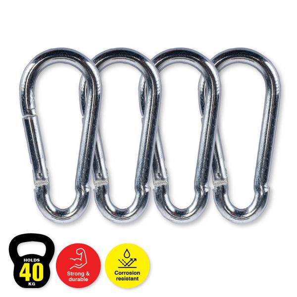 4 Pack Multipurpose Heavy Duty Carabiner Hook Clip - 10cm - Image 5