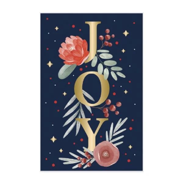 Christmas Botanical Design With Metallic Gold Text Greeting Cards - 1cm x 17.5cm - Image 5