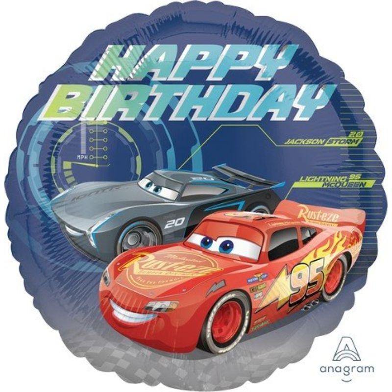 Cars 3 Happy Birthday Foil Balloon - 45cm