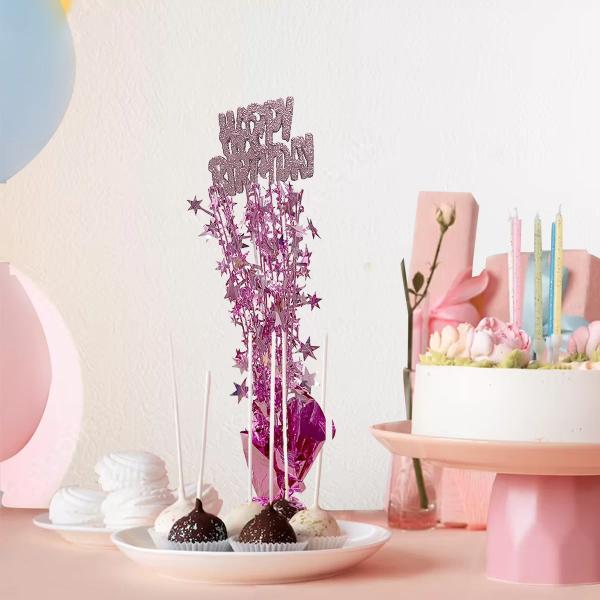 Centrepiece - Pink - HappyBirthday