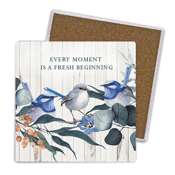 4 Pack Wren Ceramic Coaster Gift Box - 10cm x 10cm