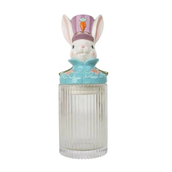 CERAMIC & GLASS 11X31CM EASTER CANDY JAR