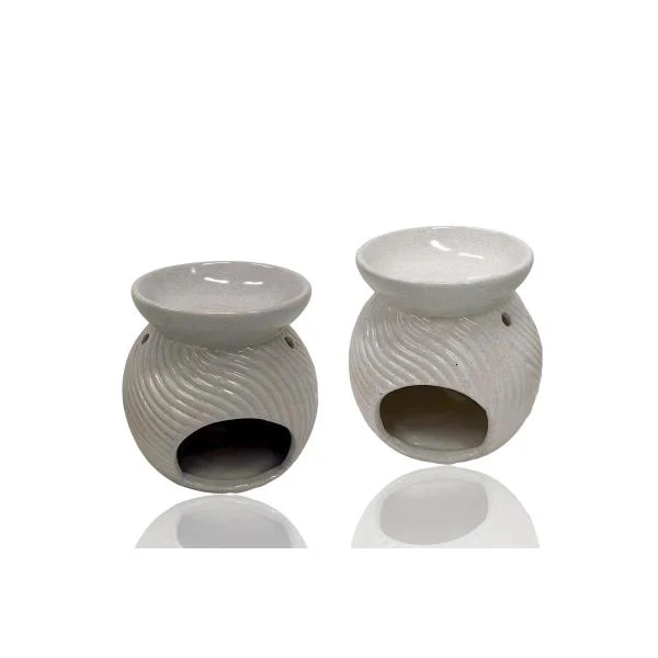 Ceramic Ocean Wave Oil Burner - 11cm x 10cm