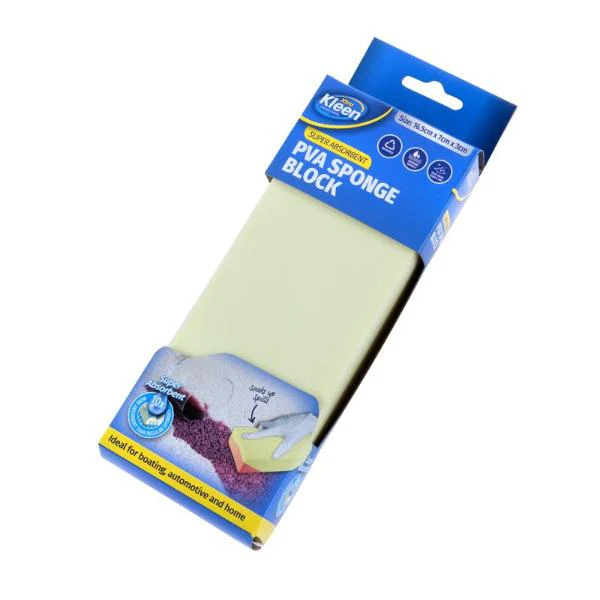 Yellow Chamois Sponge Super Absorbent Block - 16.5cm x 7cm x 3cm - Image 3