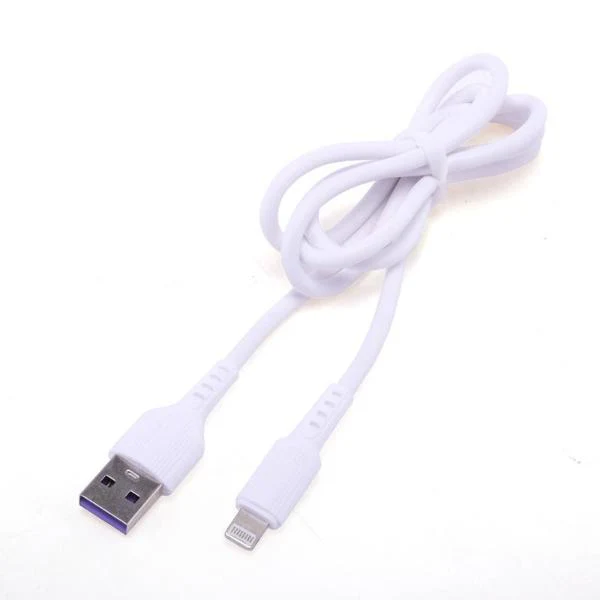 White Charge & Sync USB A To 8 Pin PVC Cable - 100cm - Image 2