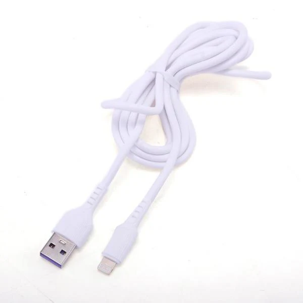 White Charge & Sync USB A To 8 Pin PVC Cable - 200cm - Image 2