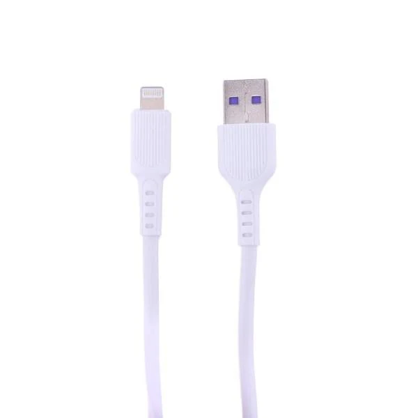 White Charge & Sync USB A To 8 Pin PVC Cable - 200cm - Image 4