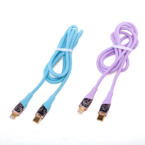 Assorted Charge & Sync USB C To 8 Pin PVC Cable - 100cm - Image 2