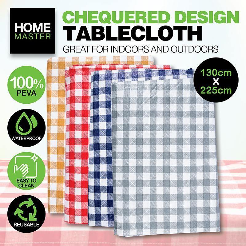 Chequered Print Tablecloth - 130cm x 225cm
