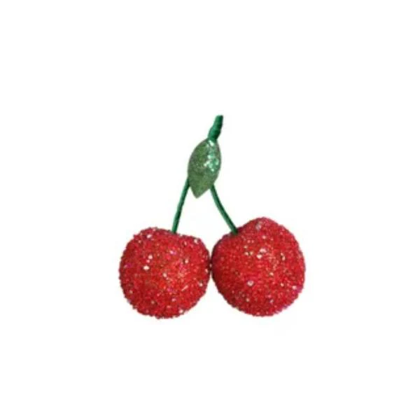 Green & Red Foam Cherry Hanging Ornament - 17cm x 8cm x 19cm