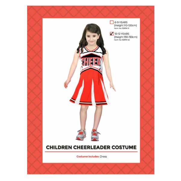 Children Cheerleader Costume - 10 - 12 Years