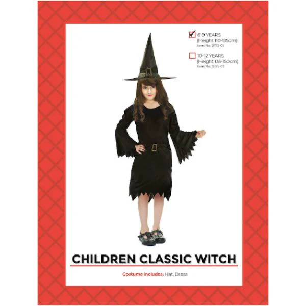 Children Classic Witch Costume (6-9 years) - Image 2