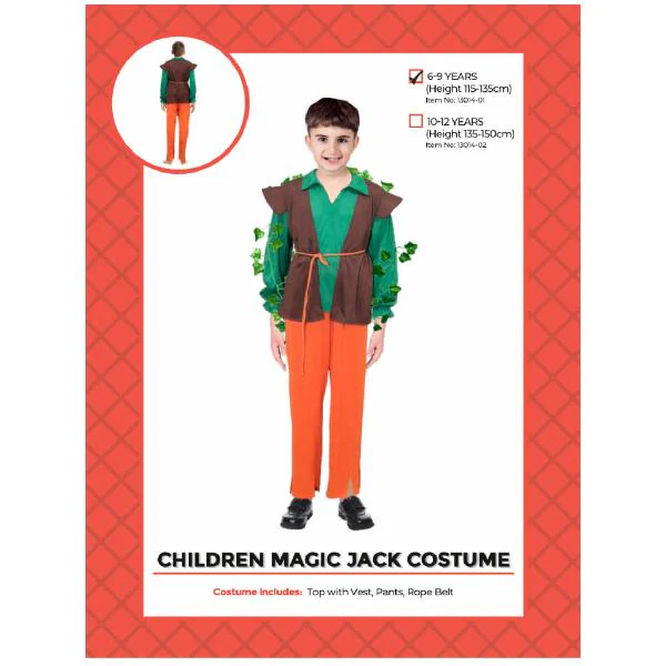 Children Magic Jack Costume - 6 - 9 Years