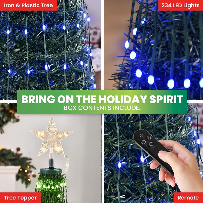 Multicolour Led Pop Up Christmas Tree - 150cm - Image 3