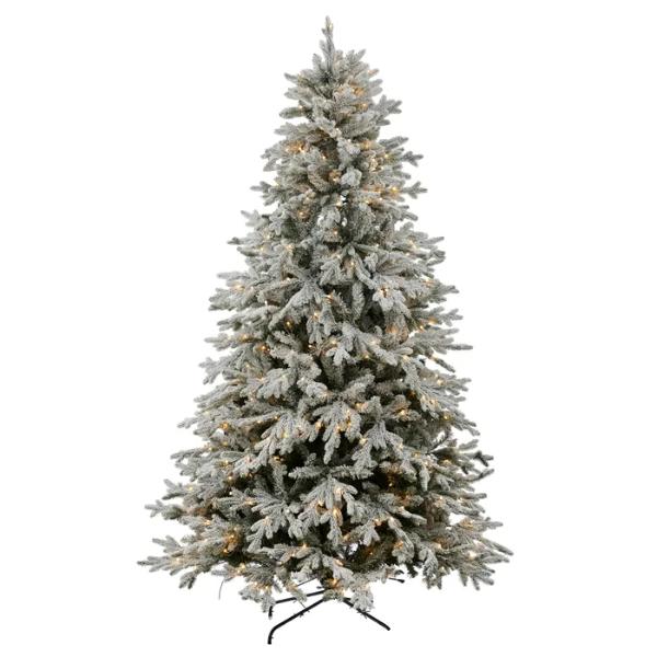 Christmas Tree With Snow And Led Tips - 210cm