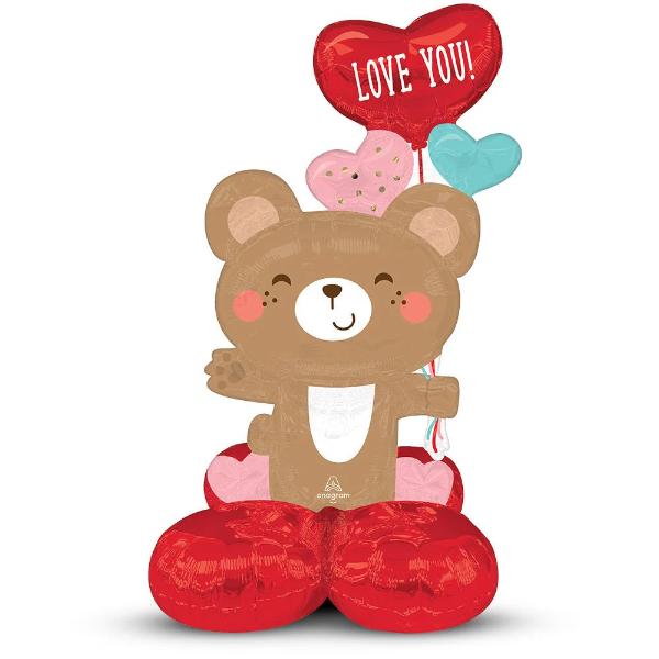 Love You Bear Hug Airloonz Balloon - 88cm