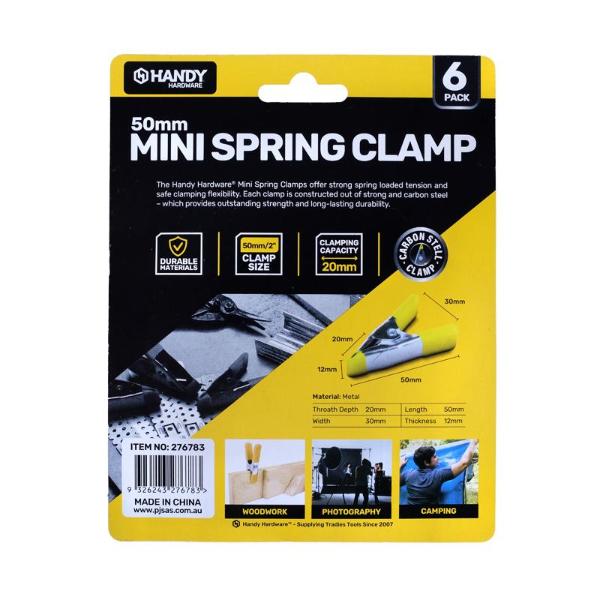6 Pack Mini Spring Clamp - 1.7cm - Image 3