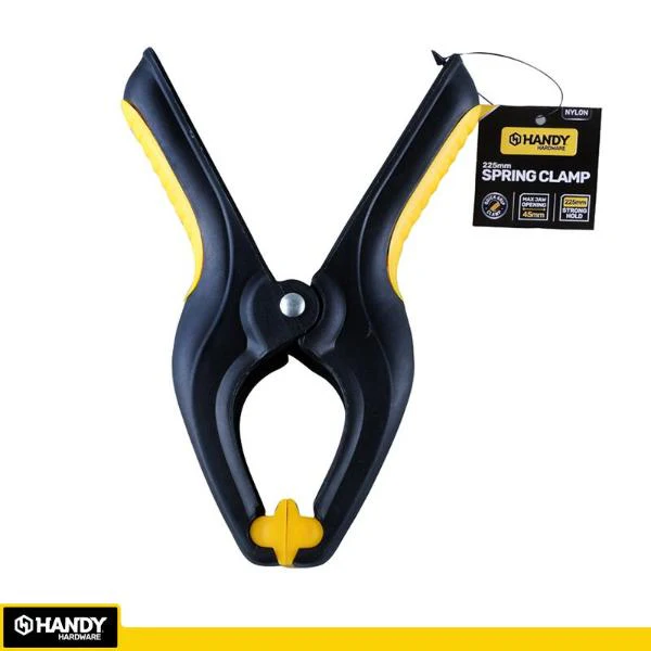 Black & Yellow Clamp Spring With Soft Grip Handle - 22.5cm