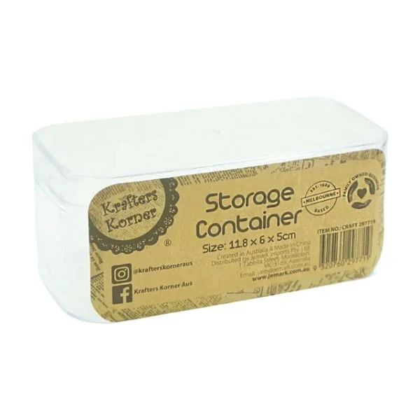 Rectangle Clear Craft Storage Container - 5cm
