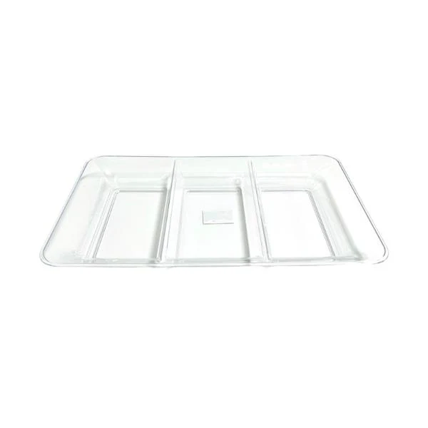 Clear Rectangle Divider Platter