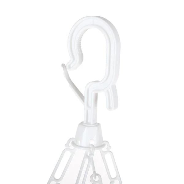 White Plastic Hanging Clothes Airer With 32 Pegs - Image 2