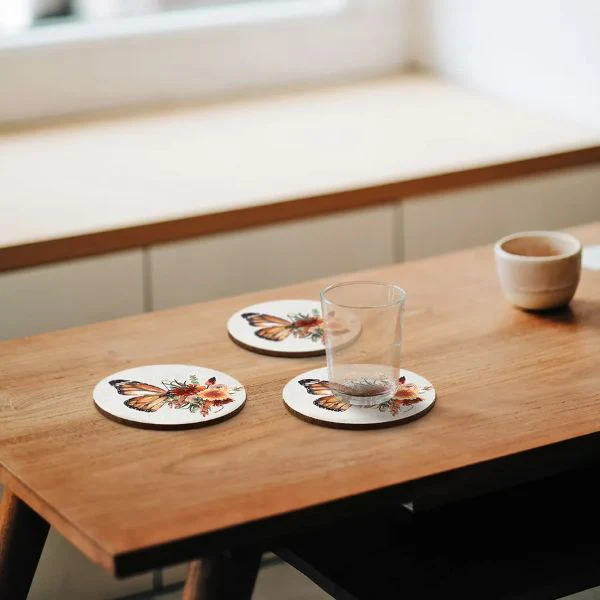 6 Pack Cinnamon Round Coaster - 10cm - Image 2