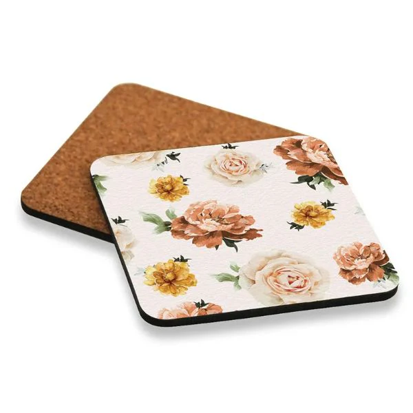 6 Pack Rose Family Coaster - 10cm x 10cm