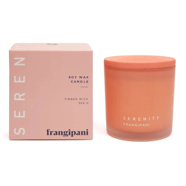 Coloured Frost Frangipani Candle - 300g