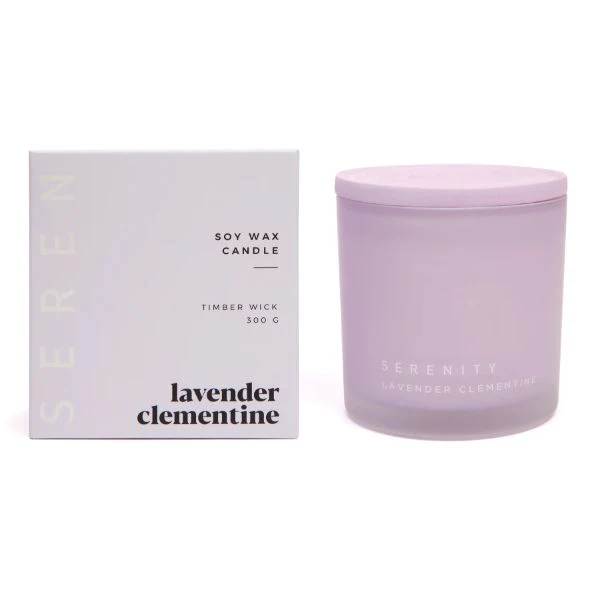 Coloured Frost Lavender Clementine Candle - 300g