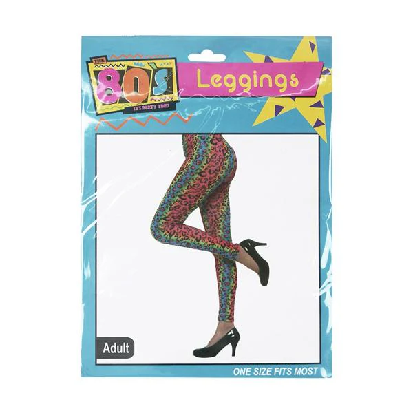 Colourful Leopard Print Leggings - One Size - Image 2