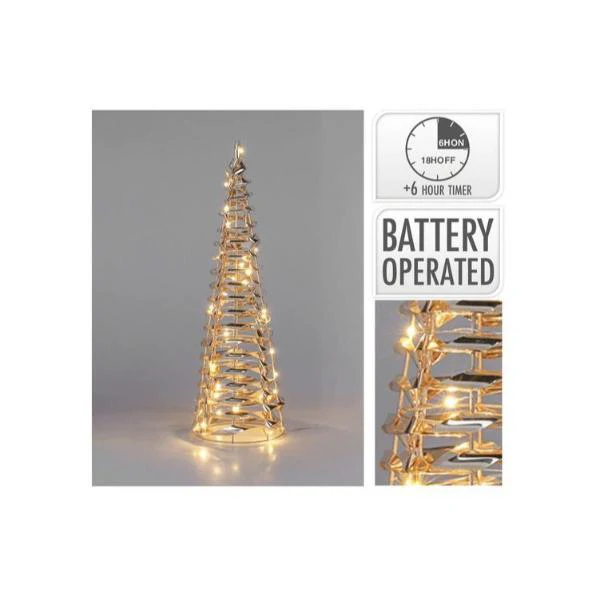 Gold Micro Cone With 20 Led - 40cm