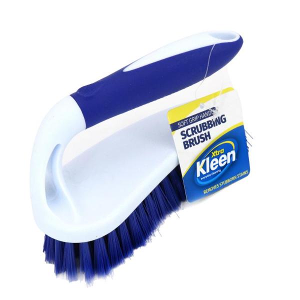Large Contoured Scrub Brush With Soft Grip Handle - 15.3cm x 9.5cm x 6.5cm - Image 3