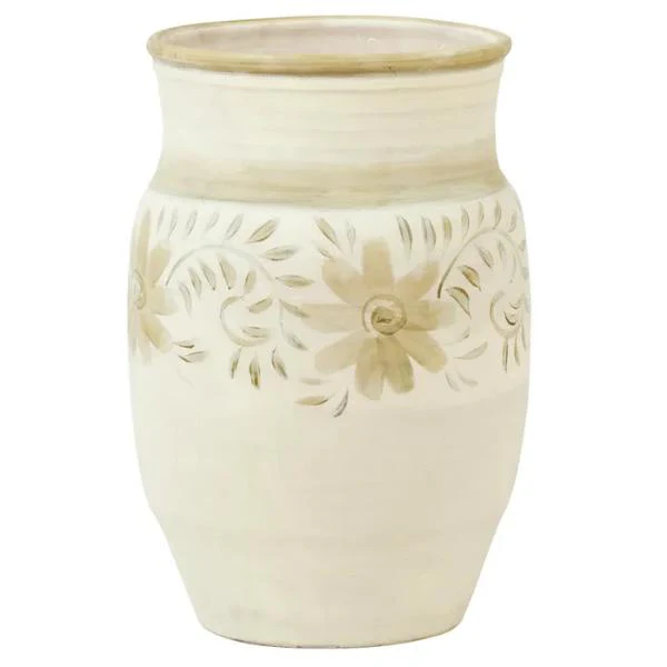 Corowa Ivory & Green Corowa Ceramic Vase - 32cm x 46.5cm