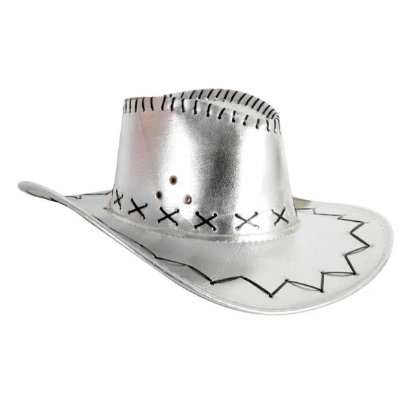Metallic Silver Cowboy Hat