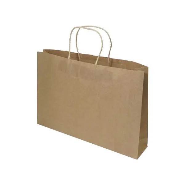 Medium Craft Brown Shopping Bag - 35cm x 24cm x 7cm - Image 2
