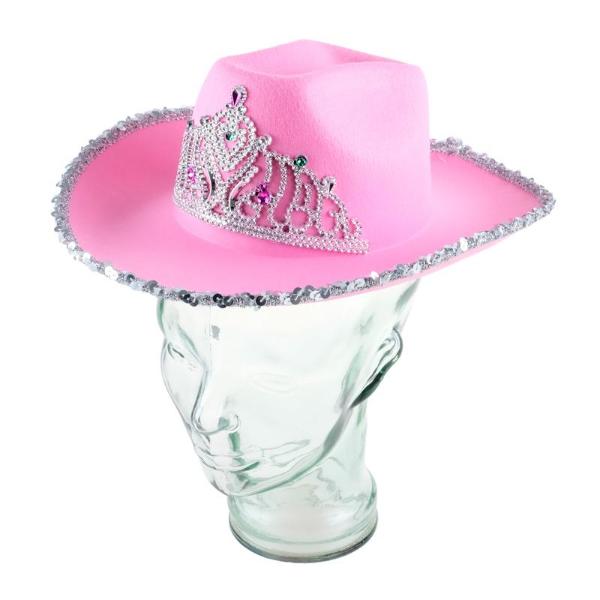 Premium Cowgirl Flocked With Tiara Craft Hat - Image 2