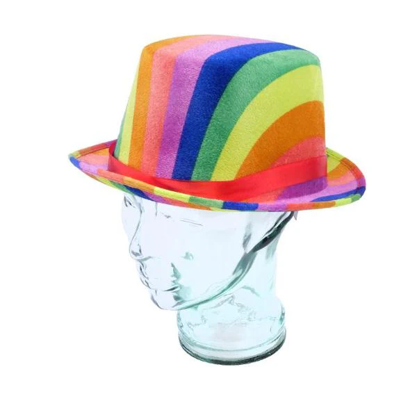 Rainbow Premium High Top Flocked Children Craft Hat - 27cm x 31cm x 12.5cm - Image 2