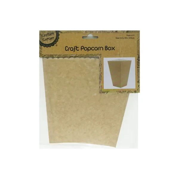 3 Pack Craft Popcorn Boxes - 9cm x 15.9cm x 6.3cm - Image 2
