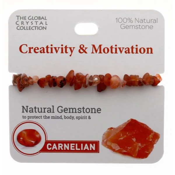 Carnelian Creativity Gem Bracelet