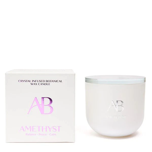 Amethyst Crystal Infused Botanical Candle - 340g