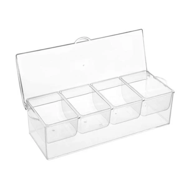 Crystal 4 Section Chilled Server Flip Lid - 41cm x 16cm x 12.5cm - Image 4