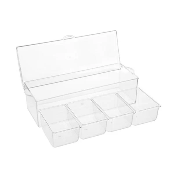 Crystal 4 Section Chilled Server Flip Lid - 41cm x 16cm x 12.5cm - Image 5