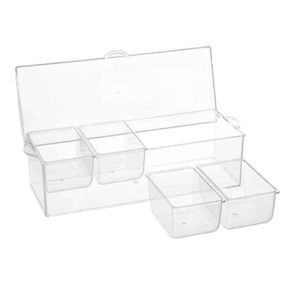Crystal 4 Section Chilled Server Flip Lid - 41cm x 16cm x 12.5cm - Image 7