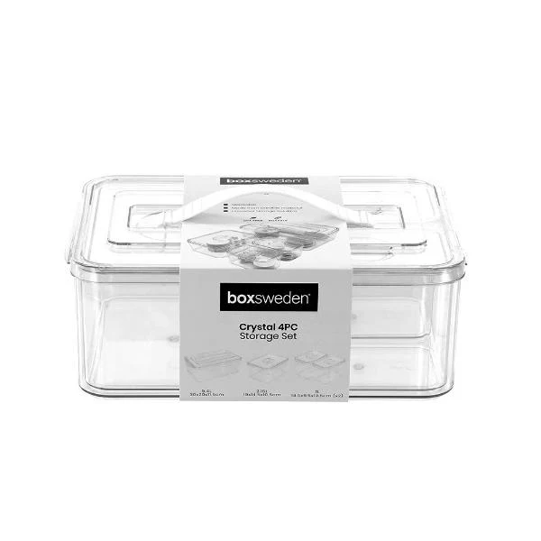 4 Pack Crystal Storage Container Set - Image 3